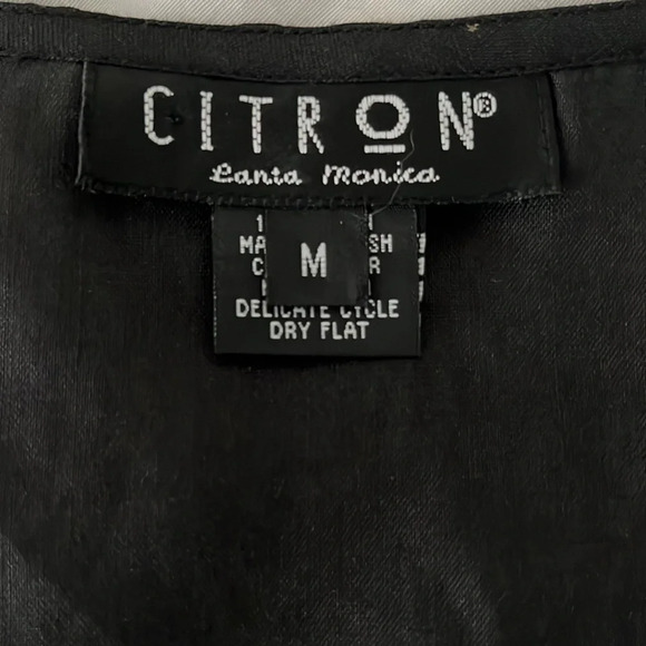 Citron Santa Monica 100% linen black tank size M - Picture 10 of 11